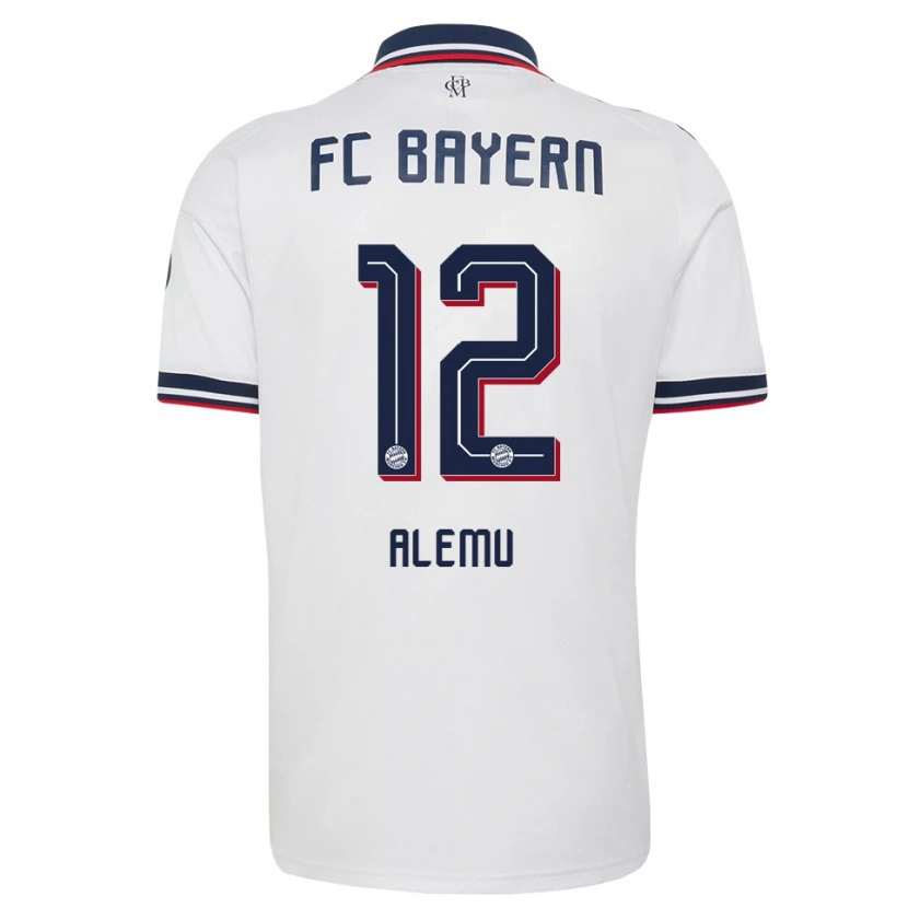 Danxen Niño Camiseta Liul Alemu #12 Gris Blanco Rojo 2ª Equipación 2026/27 La Camisa México