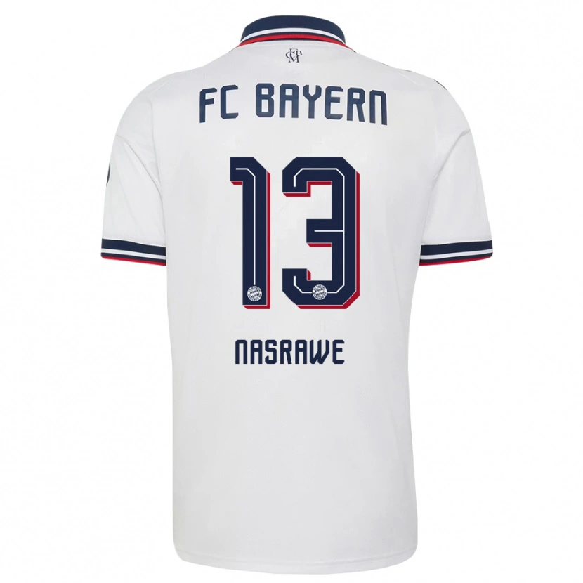 Danxen Niño Camiseta Jussef Nasrawe #13 Gris Blanco Rojo 2ª Equipación 2026/27 La Camisa México