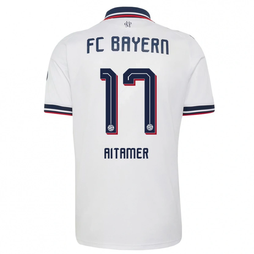 Danxen Niño Camiseta Younes Aitamer #17 Gris Blanco Rojo 2ª Equipación 2026/27 La Camisa México