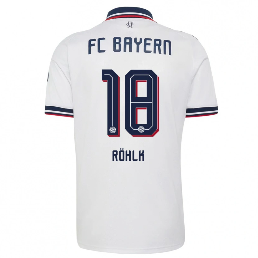 Danxen Niño Camiseta Jona Röhlk #18 Gris Blanco Rojo 2ª Equipación 2026/27 La Camisa México