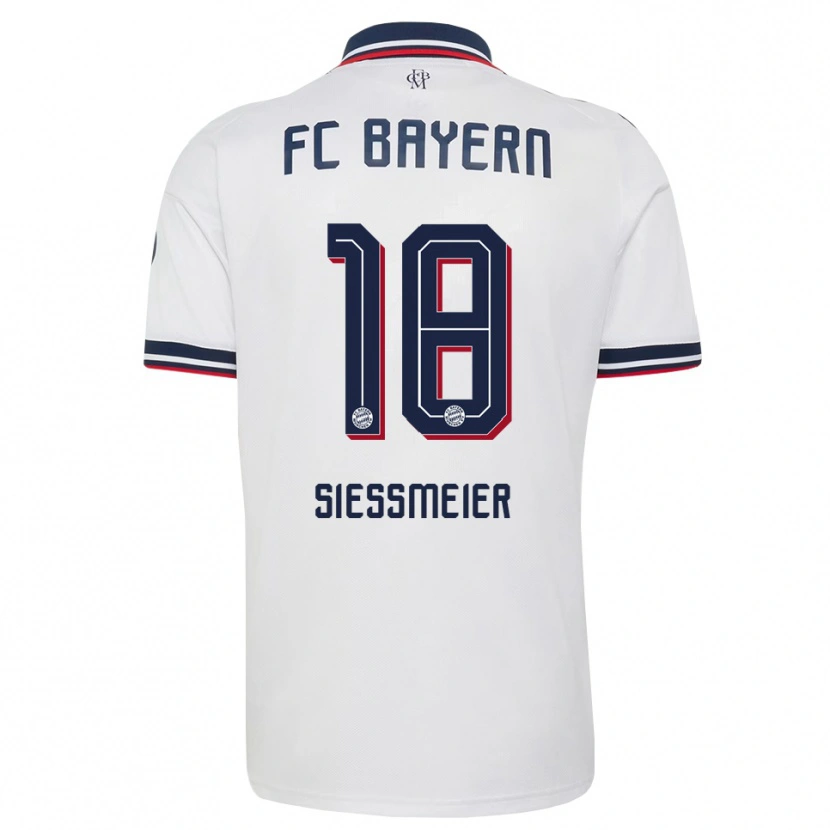 Danxen Niño Camiseta Maximilian Sießmeier #18 Gris Blanco Rojo 2ª Equipación 2026/27 La Camisa México
