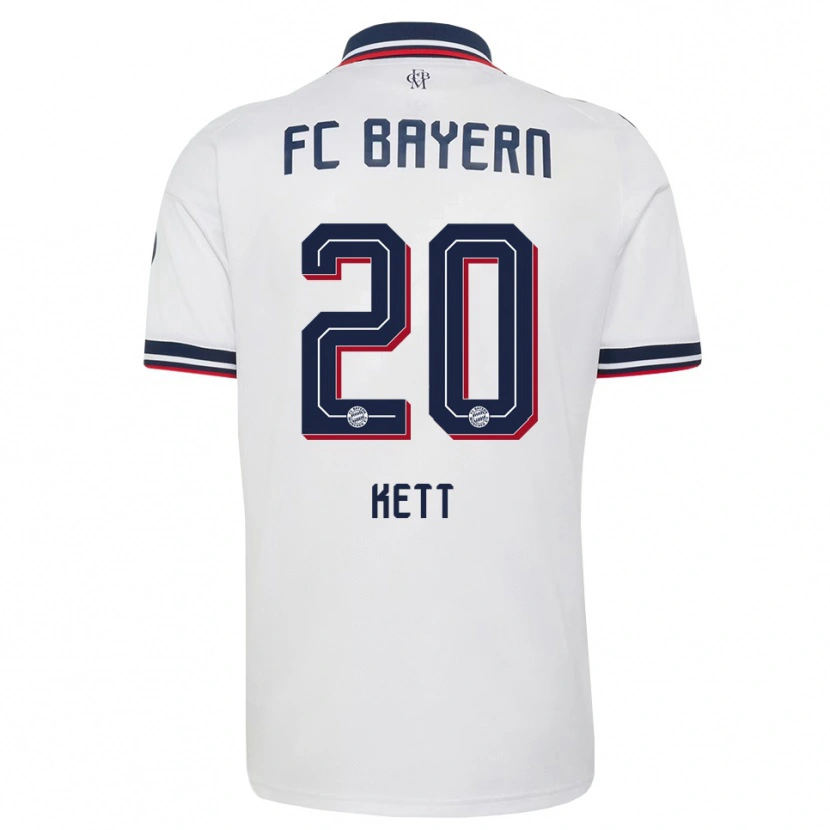 Danxen Niño Camiseta Franziska Kett #20 Gris Blanco Rojo 2ª Equipación 2026/27 La Camisa México