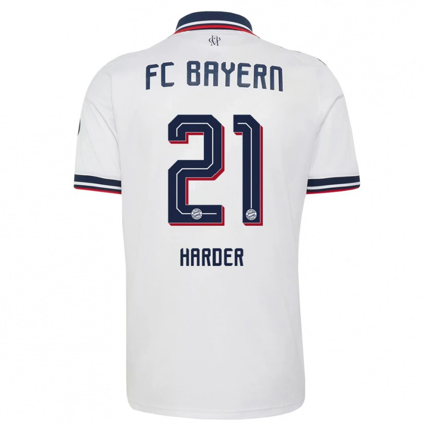 Danxen Niño Camiseta Pernille Harder #21 Gris Blanco Rojo 2ª Equipación 2026/27 La Camisa México