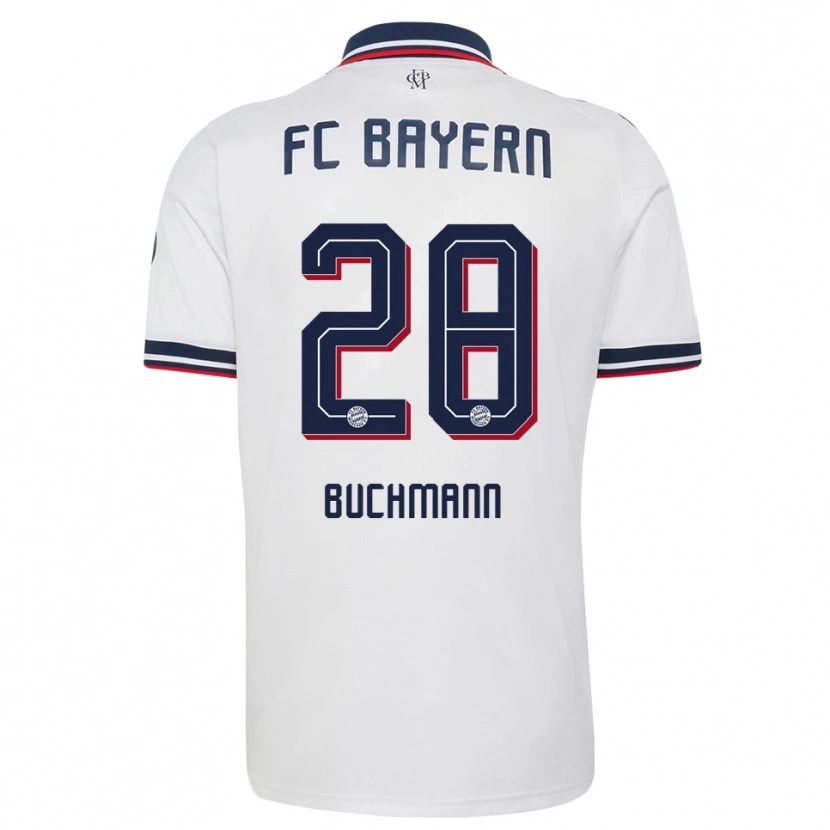 Danxen Niño Camiseta Tarek Buchmann #28 Gris Blanco Rojo 2ª Equipación 2026/27 La Camisa México