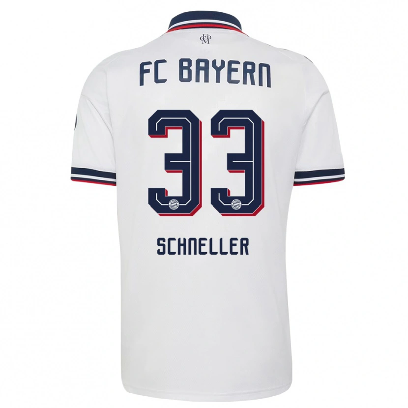Danxen Niño Camiseta Lukas Schneller #33 Gris Blanco Rojo 2ª Equipación 2026/27 La Camisa México