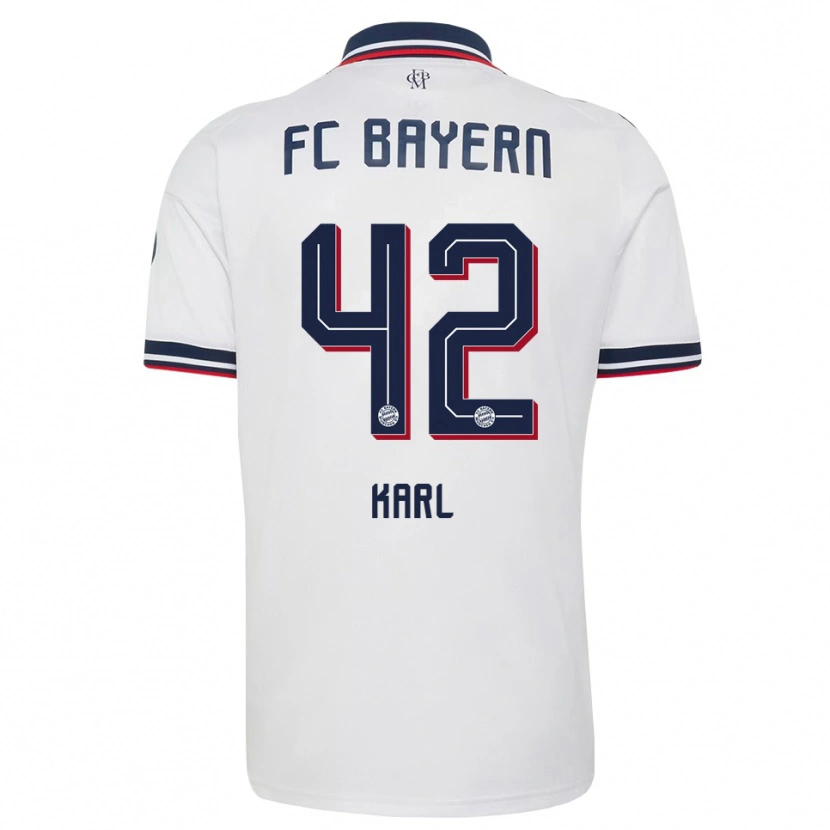 Danxen Niño Camiseta Lennart Karl #42 Gris Blanco Rojo 2ª Equipación 2026/27 La Camisa México