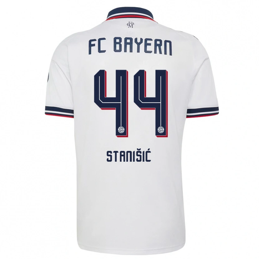 Danxen Niño Camiseta Josip Stanisic #44 Gris Blanco Rojo 2ª Equipación 2026/27 La Camisa México