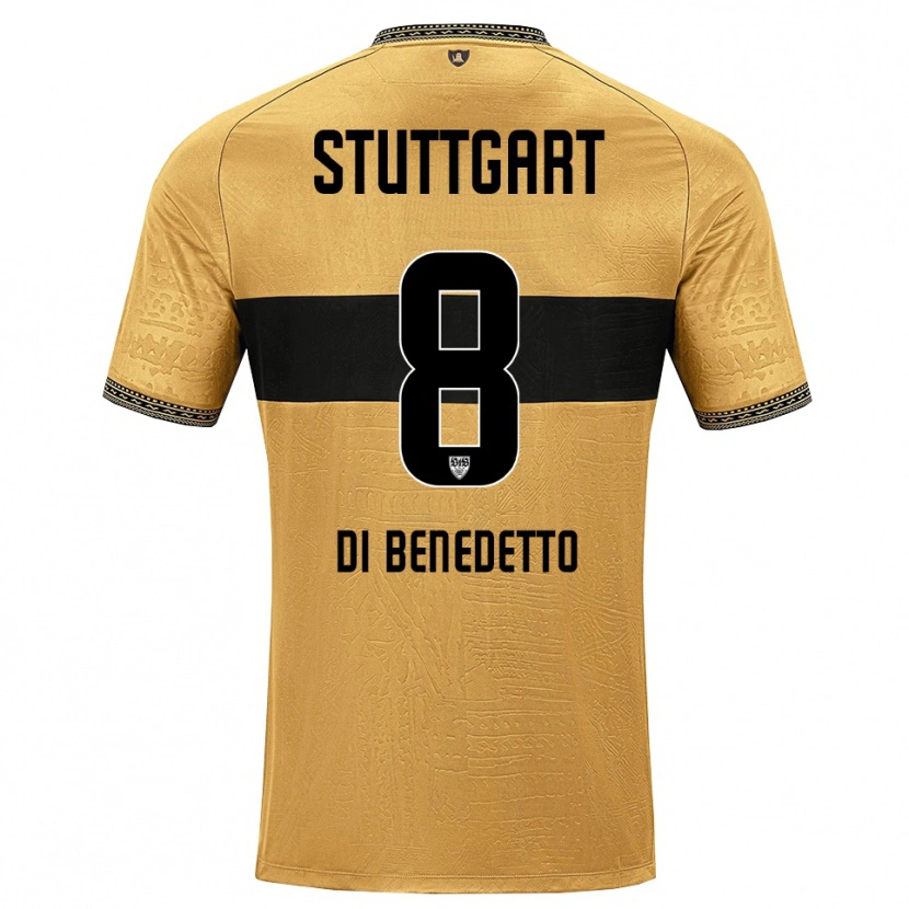 Danxen Niño Camiseta Massimo Di Benedetto #8 Blanco Negro Marrón 2ª Equipación 2026/27 La Camisa México