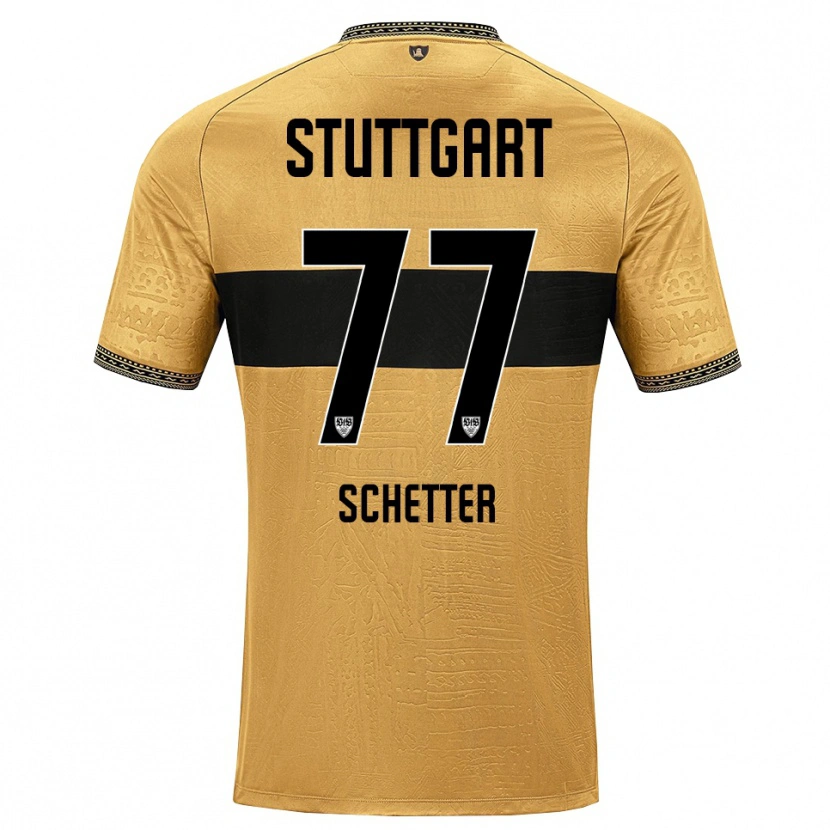 Danxen Niño Camiseta Leonie Schetter #77 Blanco Negro Marrón 2ª Equipación 2026/27 La Camisa México