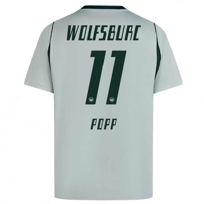 Danxen Niño Camiseta Alexandra Popp #11 Verde Gris 2ª Equipación 2026/27 La Camisa México
