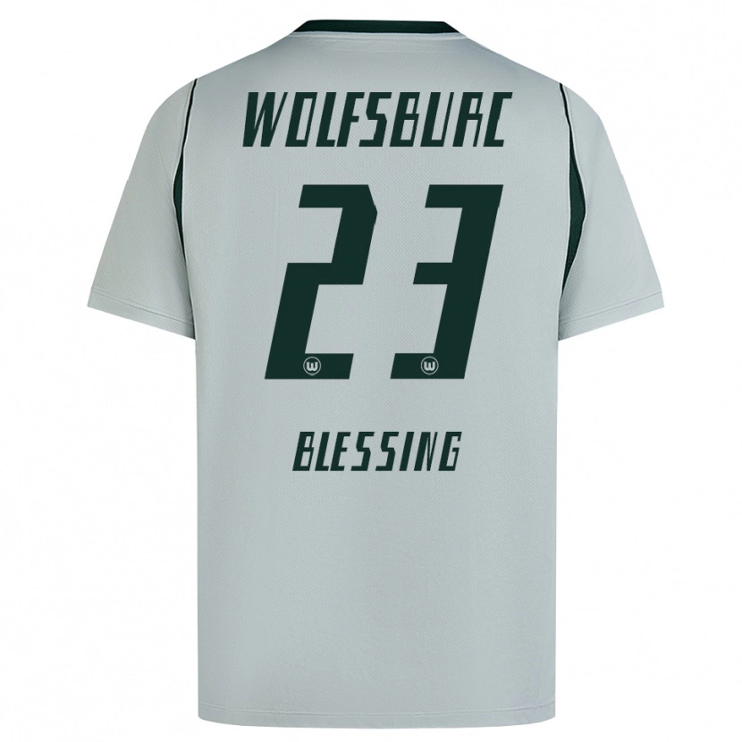 Danxen Niño Camiseta Élisée Blessing #23 Verde Gris 2ª Equipación 2026/27 La Camisa México