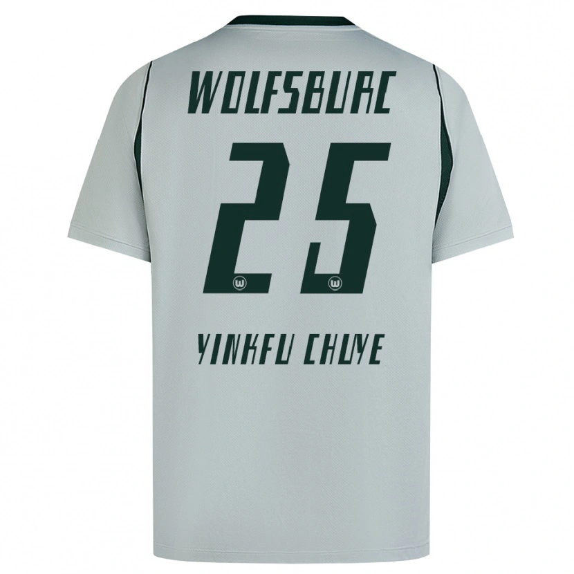 Danxen Niño Camiseta Miguel Yinkfu Chuye #25 Verde Gris 2ª Equipación 2026/27 La Camisa México