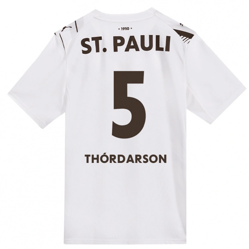 Danxen Niño Camiseta Gísli Thórdarson #5 Café Blanco Rojo 2ª Equipación 2026/27 La Camisa México