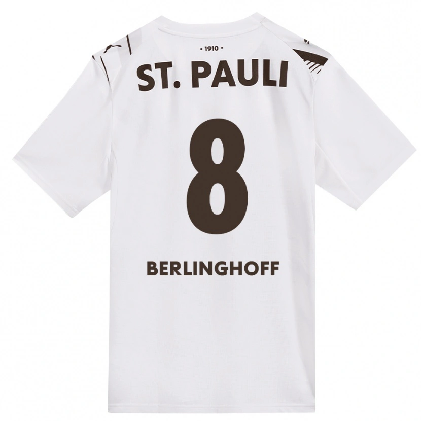Danxen Niño Camiseta Marlene Berlinghoff #8 Café Blanco Rojo 2ª Equipación 2026/27 La Camisa México
