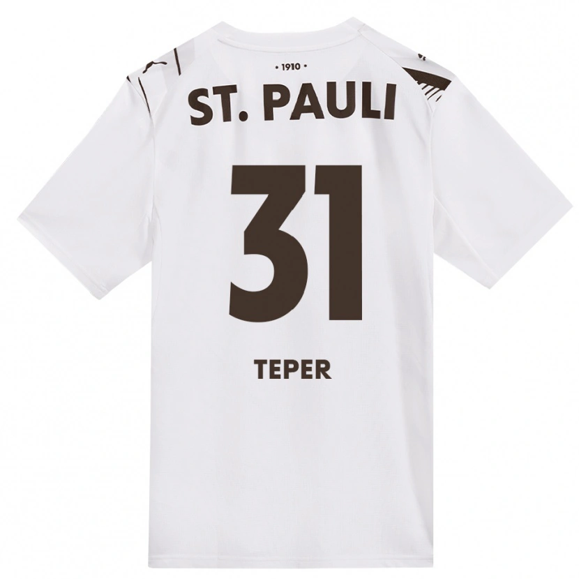 Danxen Niño Camiseta M. Teper #31 Café Blanco Rojo 2ª Equipación 2026/27 La Camisa México