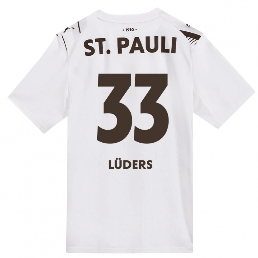 Danxen Niño Camiseta Ben Lüders #33 Café Blanco Rojo 2ª Equipación 2026/27 La Camisa México