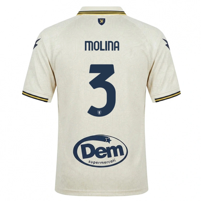 Danxen Niño Camiseta Francesco Molina #3 Oldlace Amarillo Negro 2ª Equipación 2026/27 La Camisa México