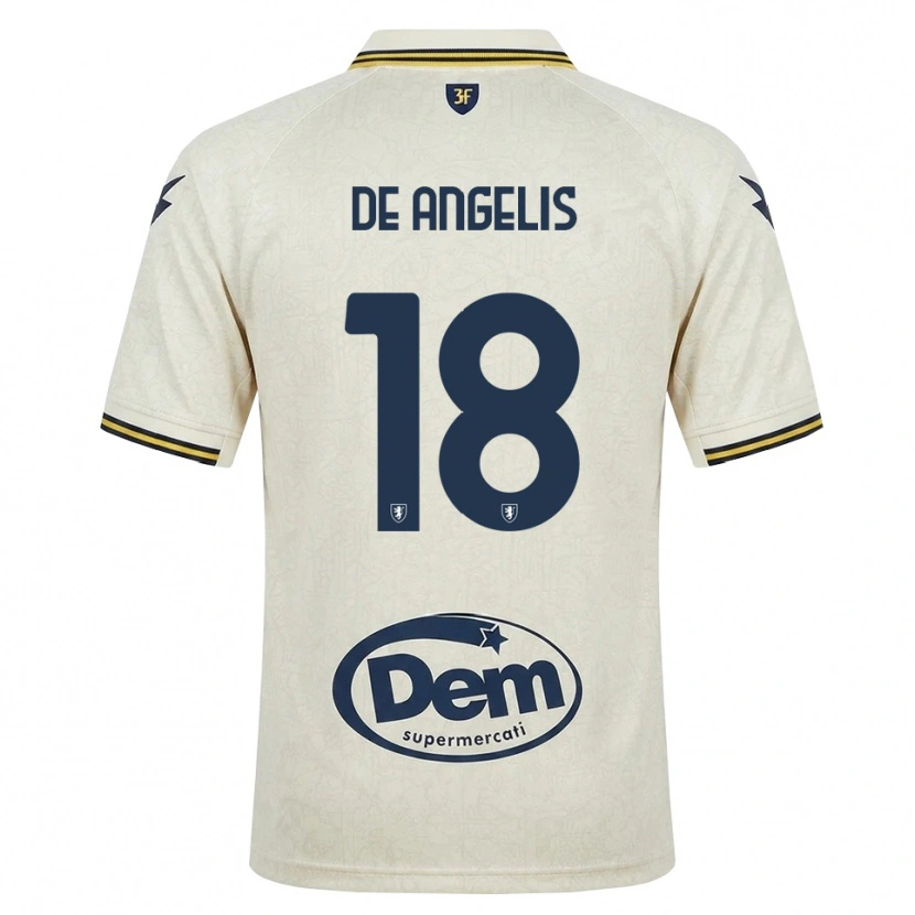 Danxen Niño Camiseta Cristian De Angelis #18 Oldlace Amarillo Negro 2ª Equipación 2026/27 La Camisa México