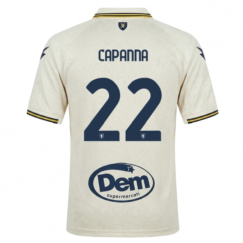 Danxen Niño Camiseta Tommaso Capanna #22 Oldlace Amarillo Negro 2ª Equipación 2026/27 La Camisa México