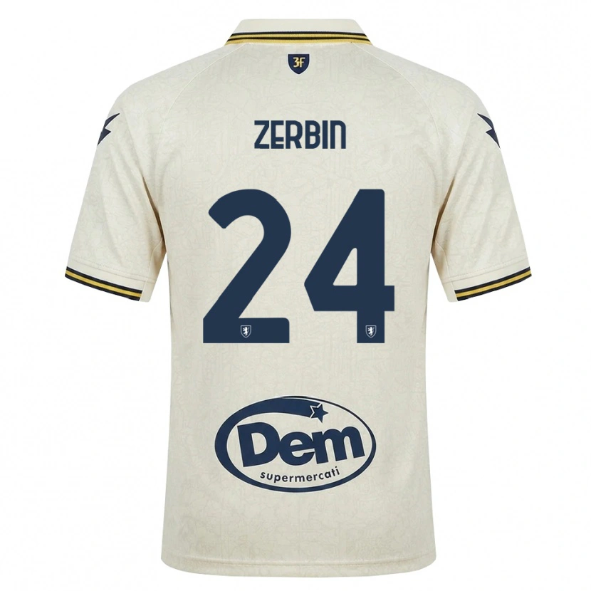 Danxen Niño Camiseta Alessio Zerbin #24 Oldlace Amarillo Negro 2ª Equipación 2026/27 La Camisa México