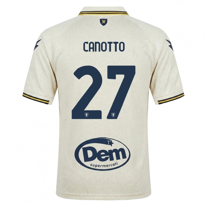 Danxen Niño Camiseta Luigi Canotto #27 Oldlace Amarillo Negro 2ª Equipación 2026/27 La Camisa México