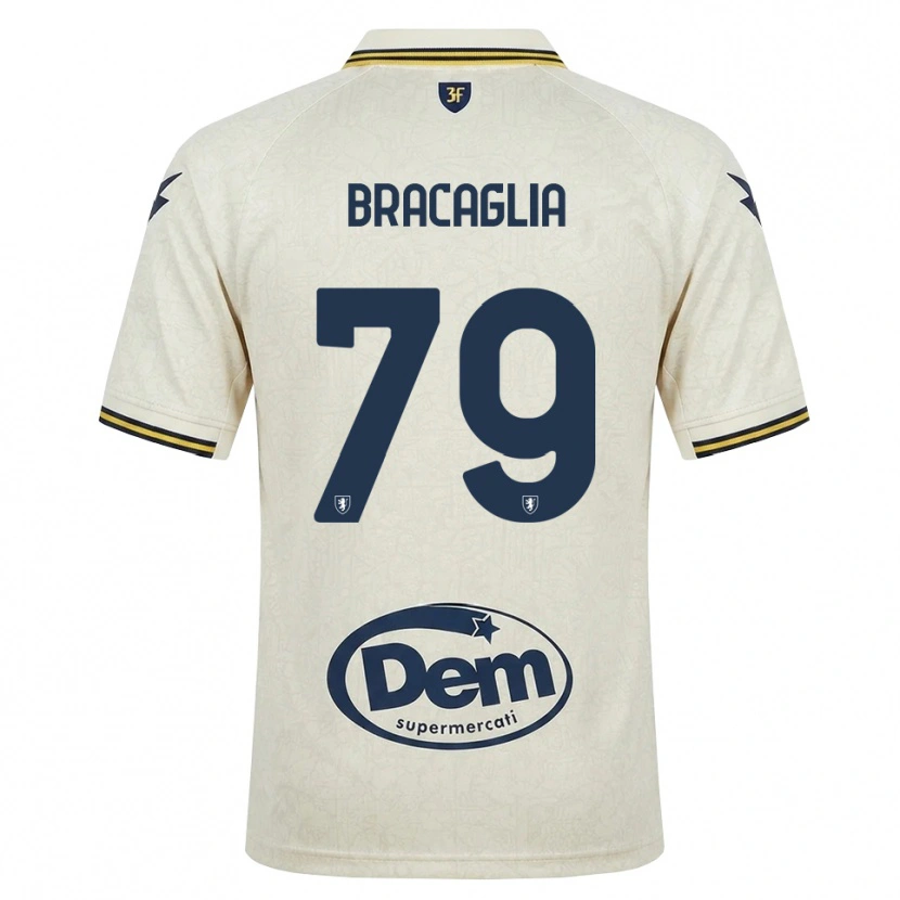 Danxen Niño Camiseta Gabriele Bracaglia #79 Oldlace Amarillo Negro 2ª Equipación 2026/27 La Camisa México