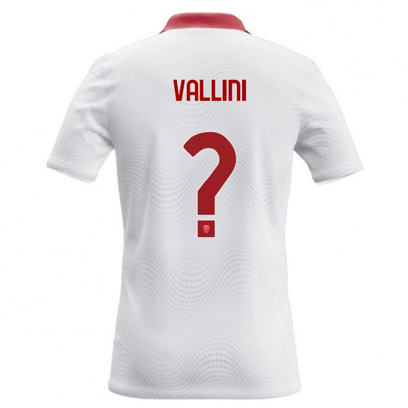 Danxen Niño Camiseta Andrea Vallini #0 Blanco Rojo 2ª Equipación 2026/27 La Camisa México