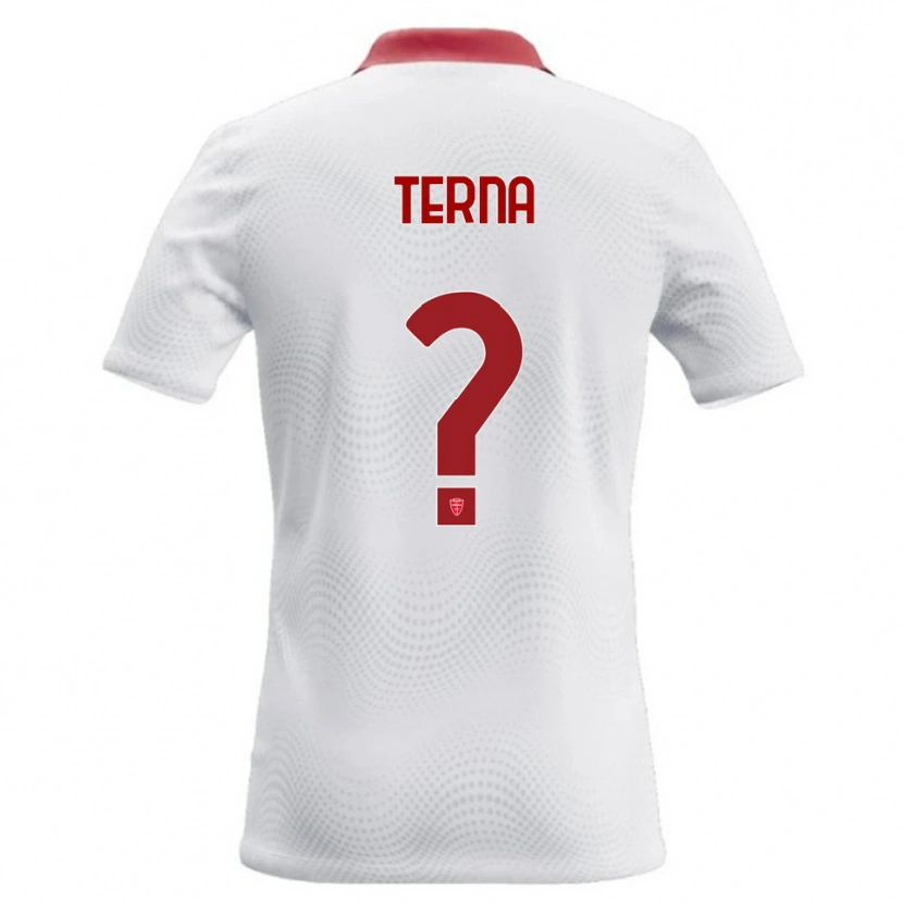 Danxen Niño Camiseta Alessandro Terna #0 Blanco Rojo 2ª Equipación 2026/27 La Camisa México