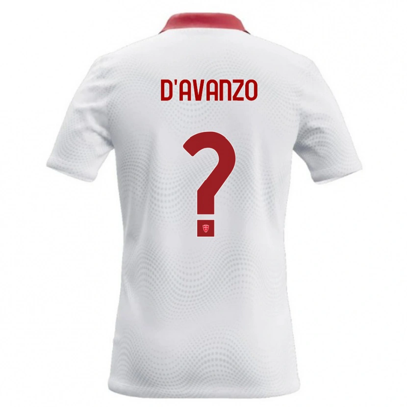 Danxen Niño Camiseta Andrea D'avanzo #0 Blanco Rojo 2ª Equipación 2026/27 La Camisa México