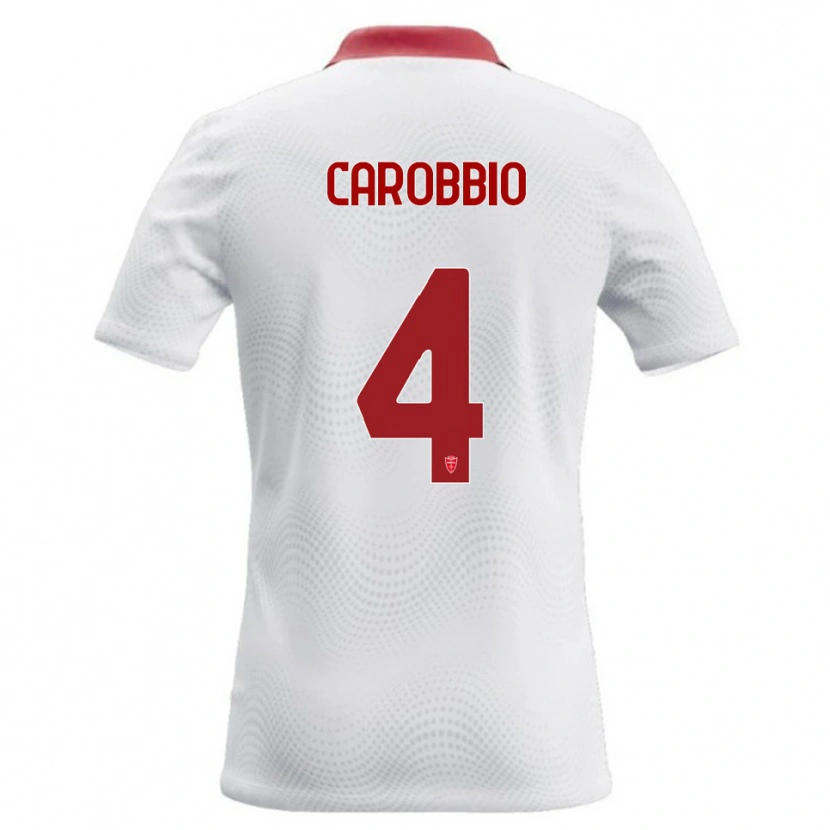 Danxen Niño Camiseta Giacomo Carobbio #4 Blanco Rojo 2ª Equipación 2026/27 La Camisa México