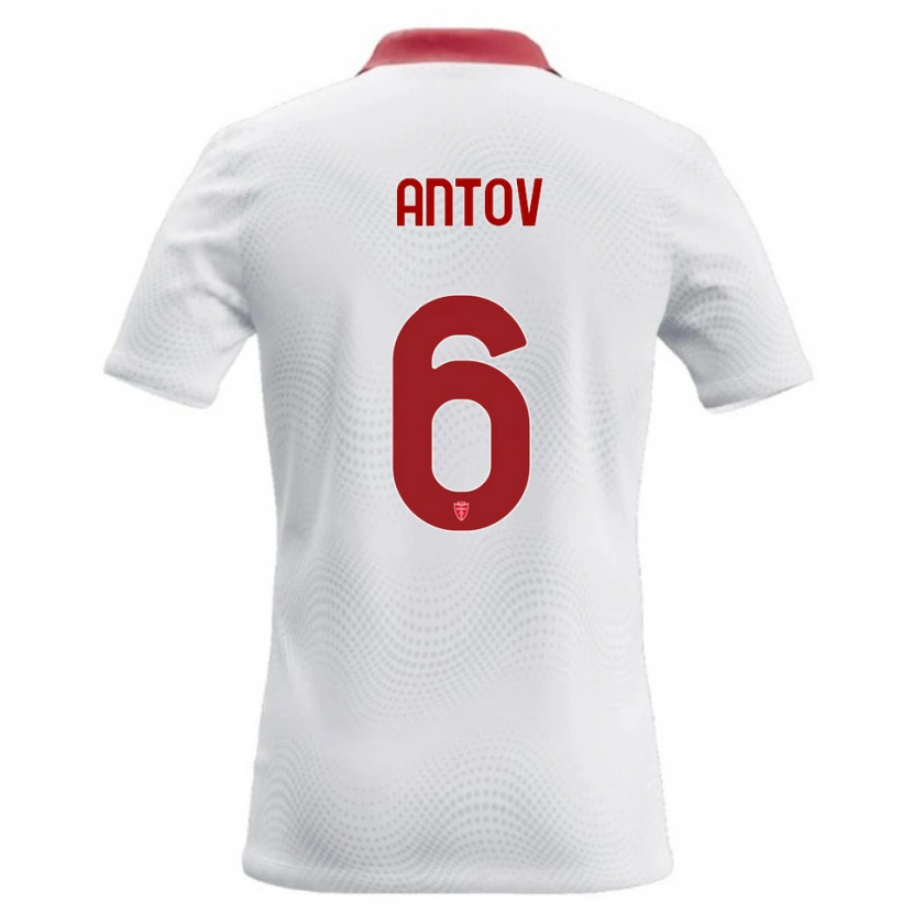 Danxen Niño Camiseta Valentin Antov #6 Blanco Rojo 2ª Equipación 2026/27 La Camisa México