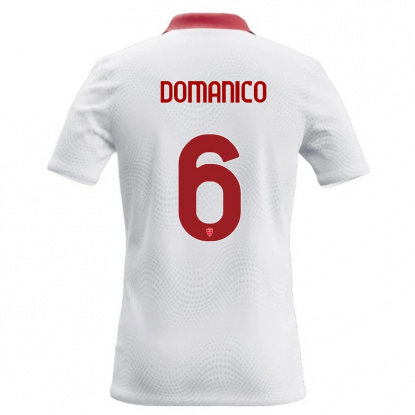 Danxen Niño Camiseta Saverio Domanico #6 Blanco Rojo 2ª Equipación 2026/27 La Camisa México