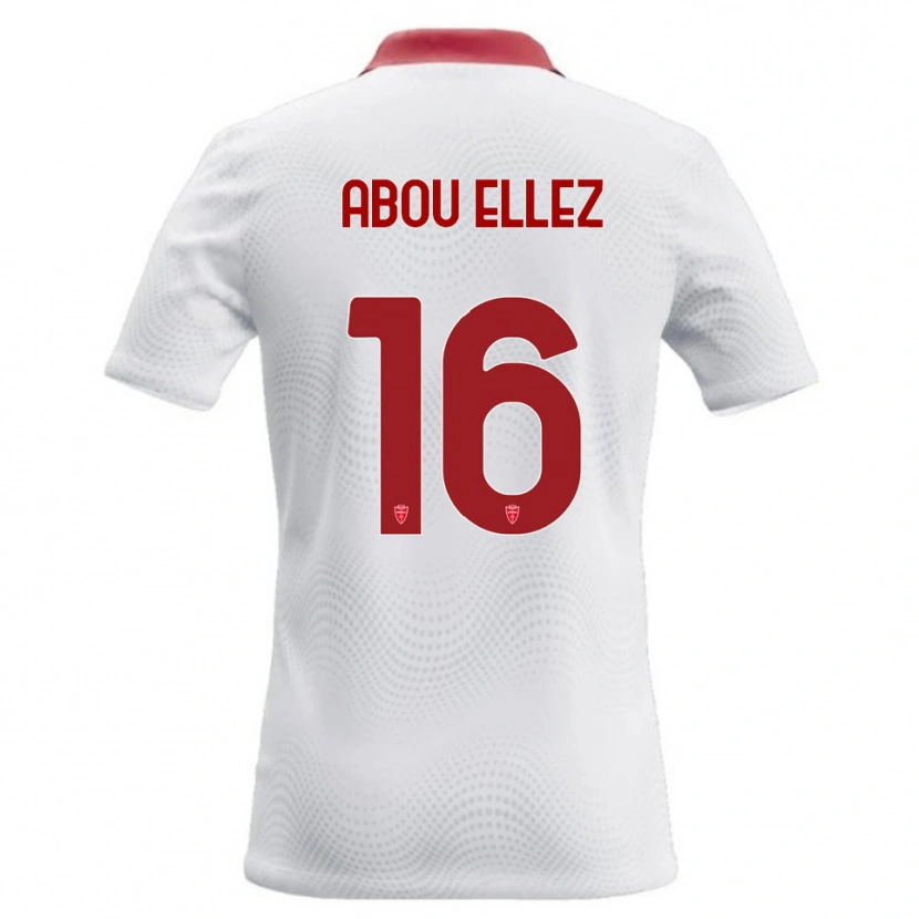Danxen Niño Camiseta Amir Abou Elezz #16 Blanco Rojo 2ª Equipación 2026/27 La Camisa México