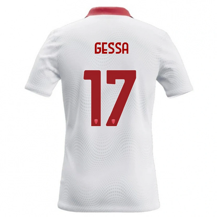 Danxen Niño Camiseta Francesco Gessa #17 Blanco Rojo 2ª Equipación 2026/27 La Camisa México