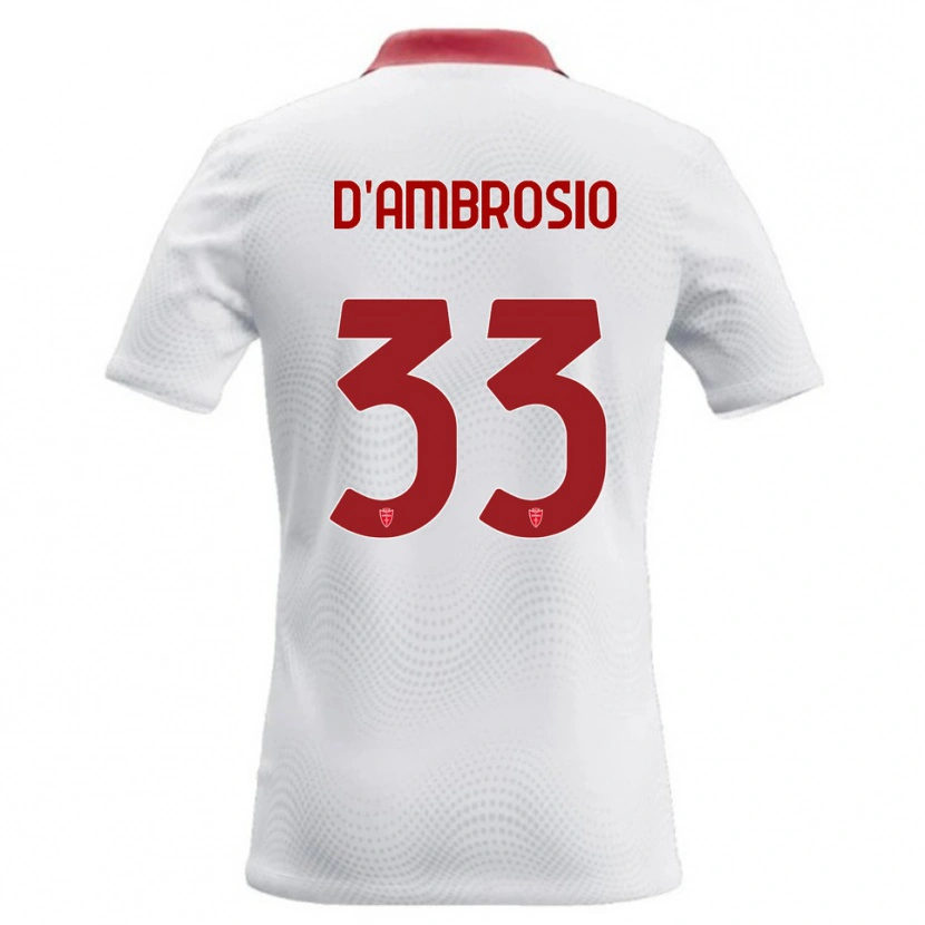 Danxen Niño Camiseta Danilo D'ambrosio #33 Blanco Rojo 2ª Equipación 2026/27 La Camisa México