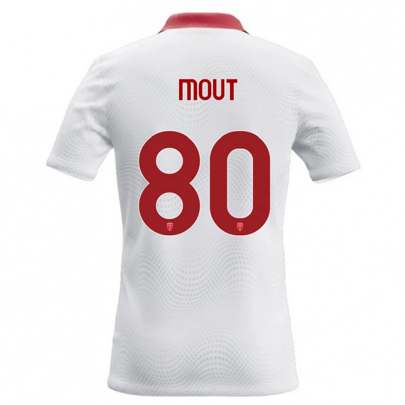 Danxen Niño Camiseta Mathis Mout #80 Blanco Rojo 2ª Equipación 2026/27 La Camisa México