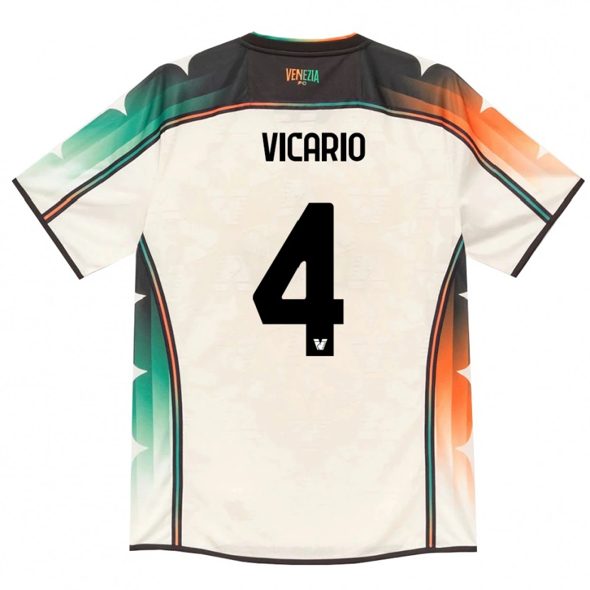 Danxen Niño Camiseta Brando Vicario #4 Oldlace Naranja Verde 2ª Equipación 2026/27 La Camisa México