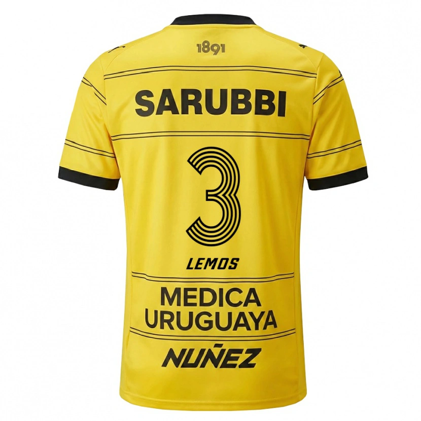 Danxen Niño Camiseta Mauricio Lemos #3 Amarillo Negro 2ª Equipación 2026/27 La Camisa México