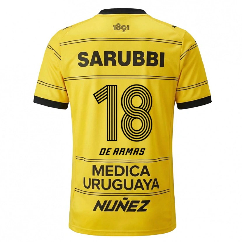Danxen Niño Camiseta Nahuel De Armas #18 Amarillo Negro 2ª Equipación 2026/27 La Camisa México