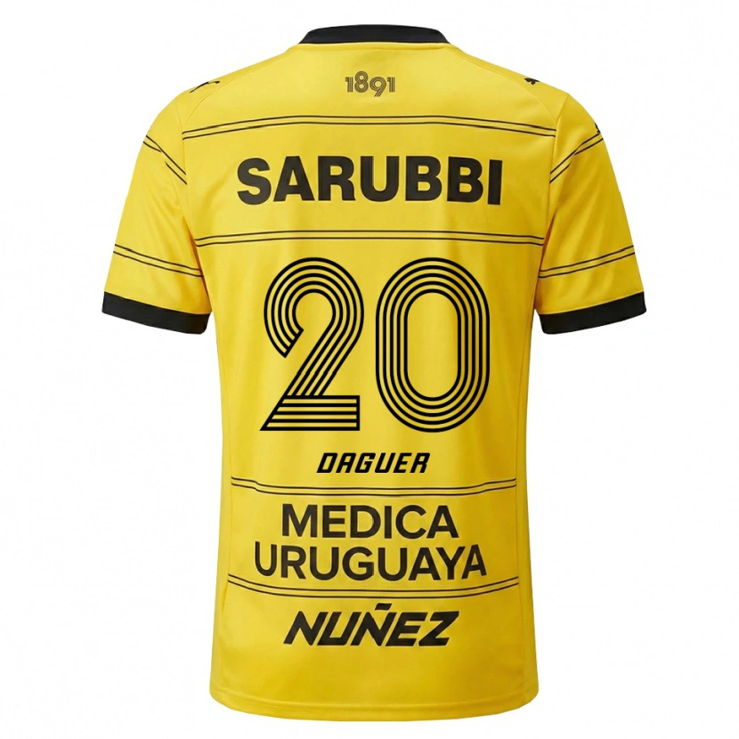 Danxen Niño Camiseta Julio Daguer #20 Amarillo Negro 2ª Equipación 2026/27 La Camisa México
