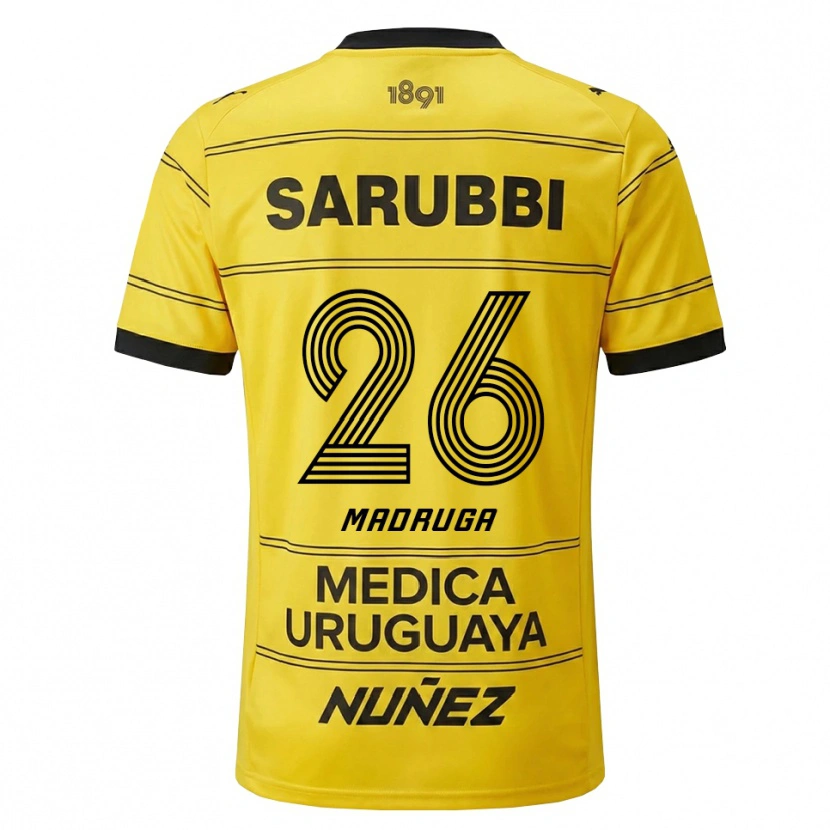 Danxen Niño Camiseta Andrés Madruga #26 Amarillo Negro 2ª Equipación 2026/27 La Camisa México