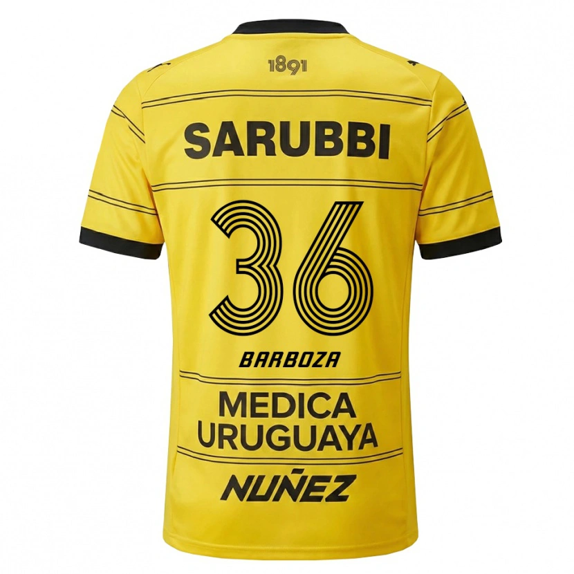 Danxen Niño Camiseta Brian Barboza #36 Amarillo Negro 2ª Equipación 2026/27 La Camisa México
