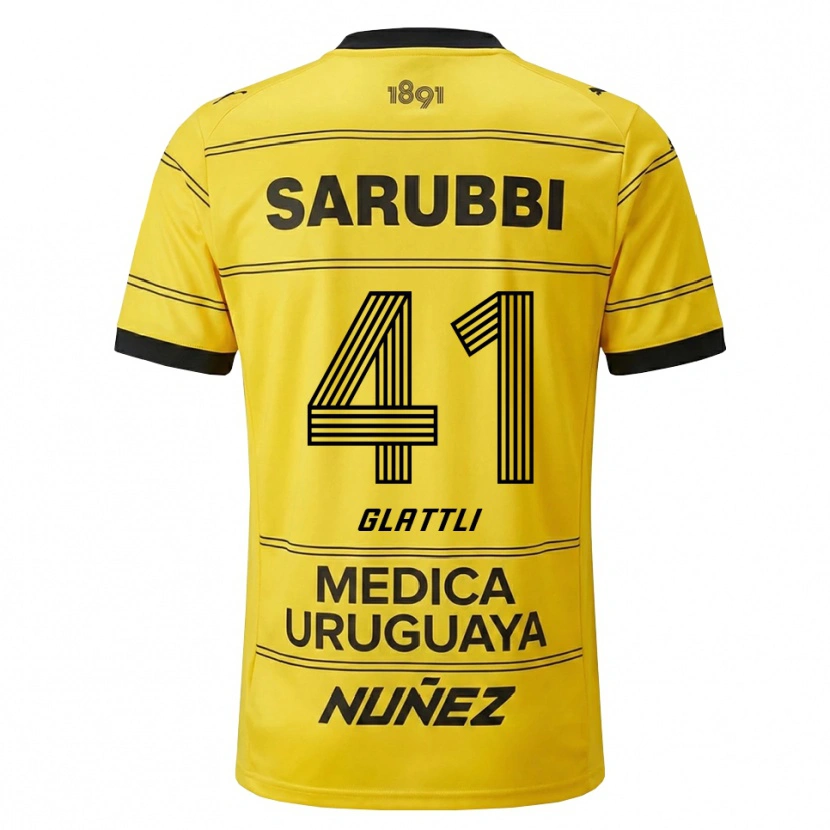 Danxen Niño Camiseta Tiago Glattli #41 Amarillo Negro 2ª Equipación 2026/27 La Camisa México