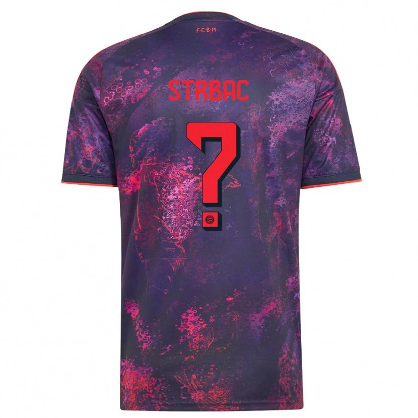 Danxen Niño Camiseta Dominik Strbac #0 Rojo Morado Equipación Tercera 2026/27 La Camisa México