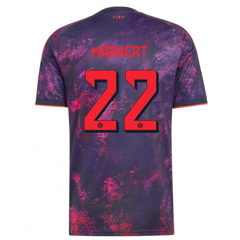 Danxen Niño Camiseta Leon Markert #22 Rojo Morado Equipación Tercera 2026/27 La Camisa México