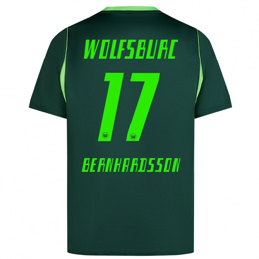 Danxen Niño Camiseta Alexander Bernhardsson #17 Verde Oscuro Blanco 1ª Equipación 2026/27 La Camisa México