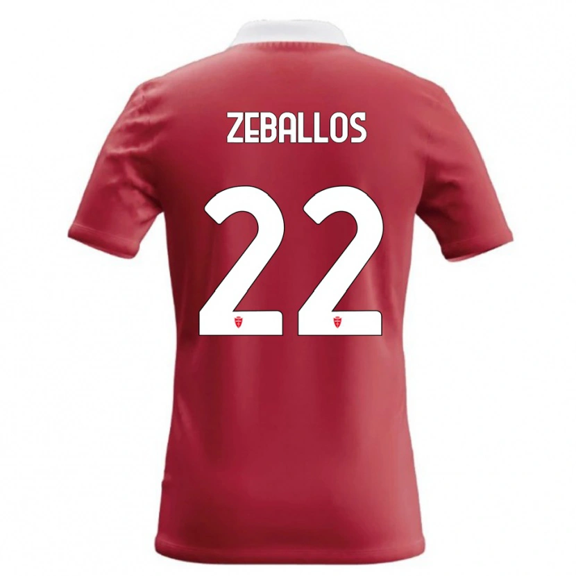 Danxen Hombre Camiseta Exequiel Zeballos #22 Rojo Blanco 1ª Equipación 2026/27 La Camisa México