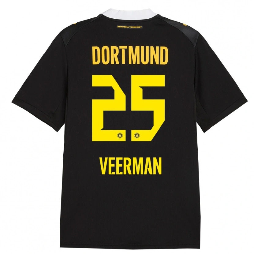 Danxen Hombre Camiseta Joey Veerman #25 Negro Rojo Amarillo 2ª Equipación 2026/27 La Camisa México