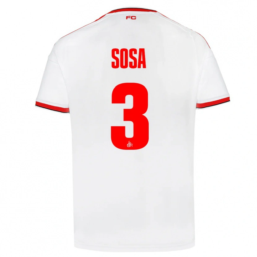 Danxen Hombre Camiseta Borna Sosa #3 Blanco Rojo Negro 1ª Equipación 2026/27 La Camisa México