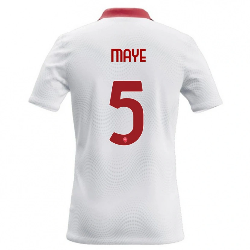 Danxen Hombre Camiseta Yvan Maye #5 Blanco Rojo 2ª Equipación 2026/27 La Camisa México